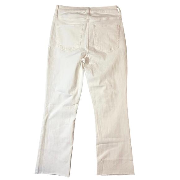 J.Crew White 9" Demi Boot Crop Jeans Size 28 NWT High Rise Raw Hem Denim - Picture 5 of 7